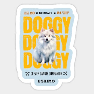 Doggy Eskimo Dog Sticker